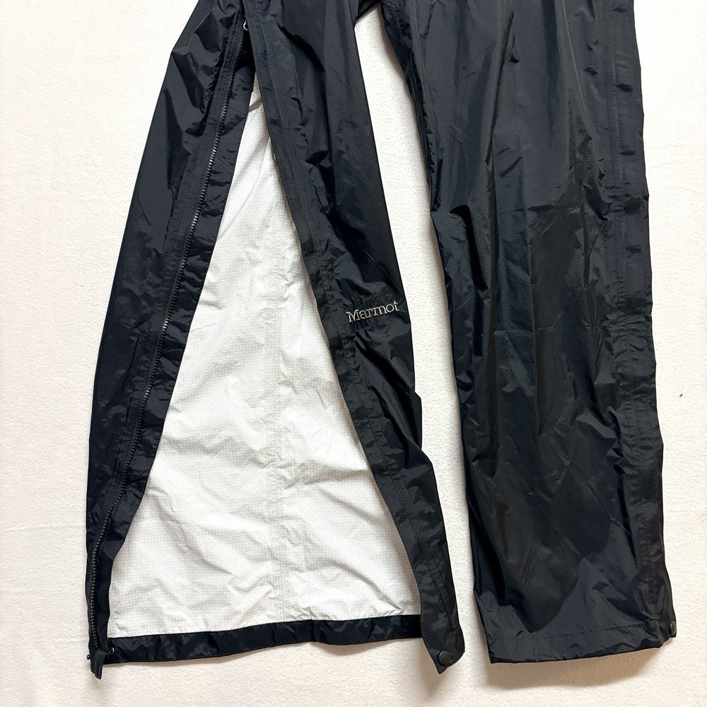 Marmot Precip Black Nylon Full Zip Gorpcore Rain Waterproof Hiking Pants Mens XL - Picture 5 of 15